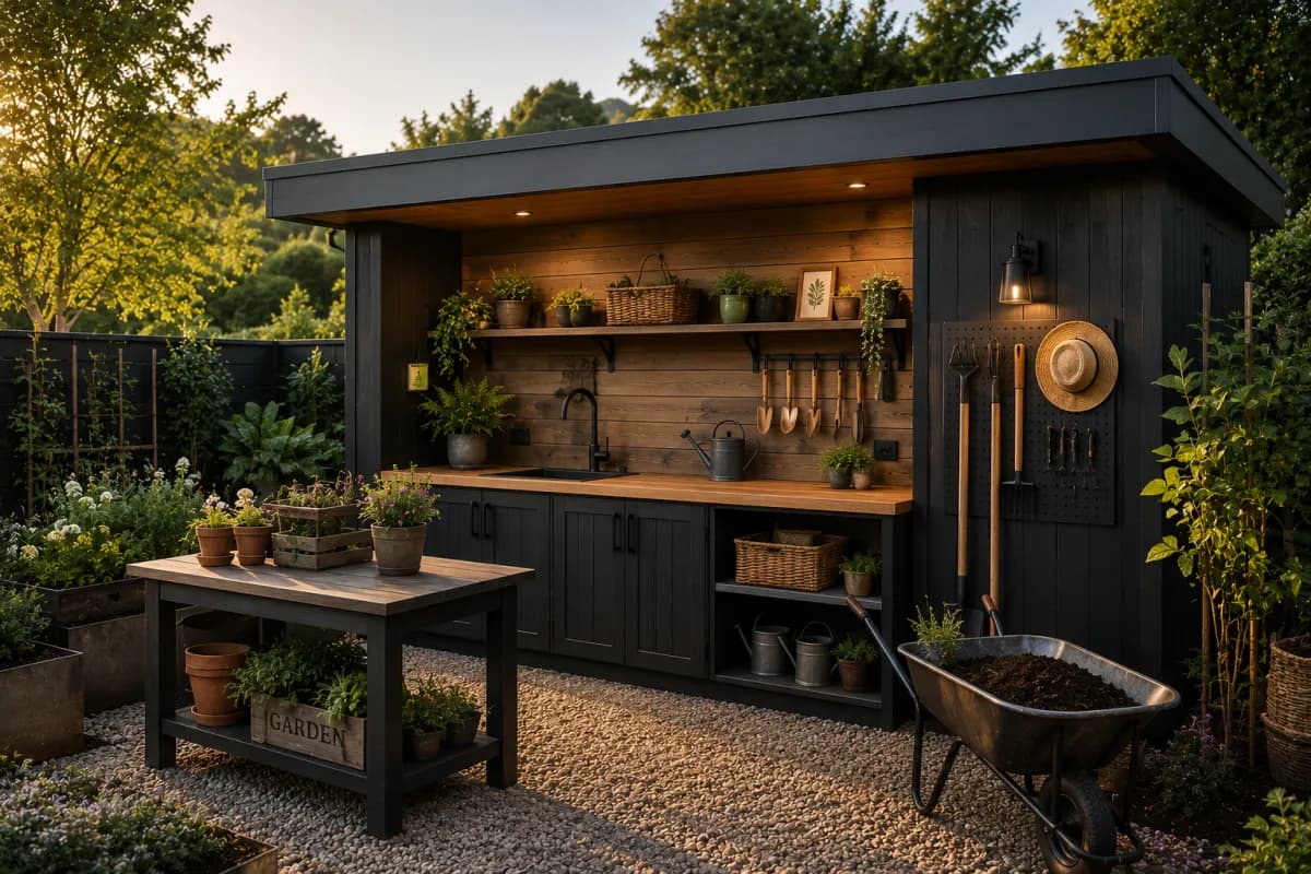 Potting areas & garden workspaces